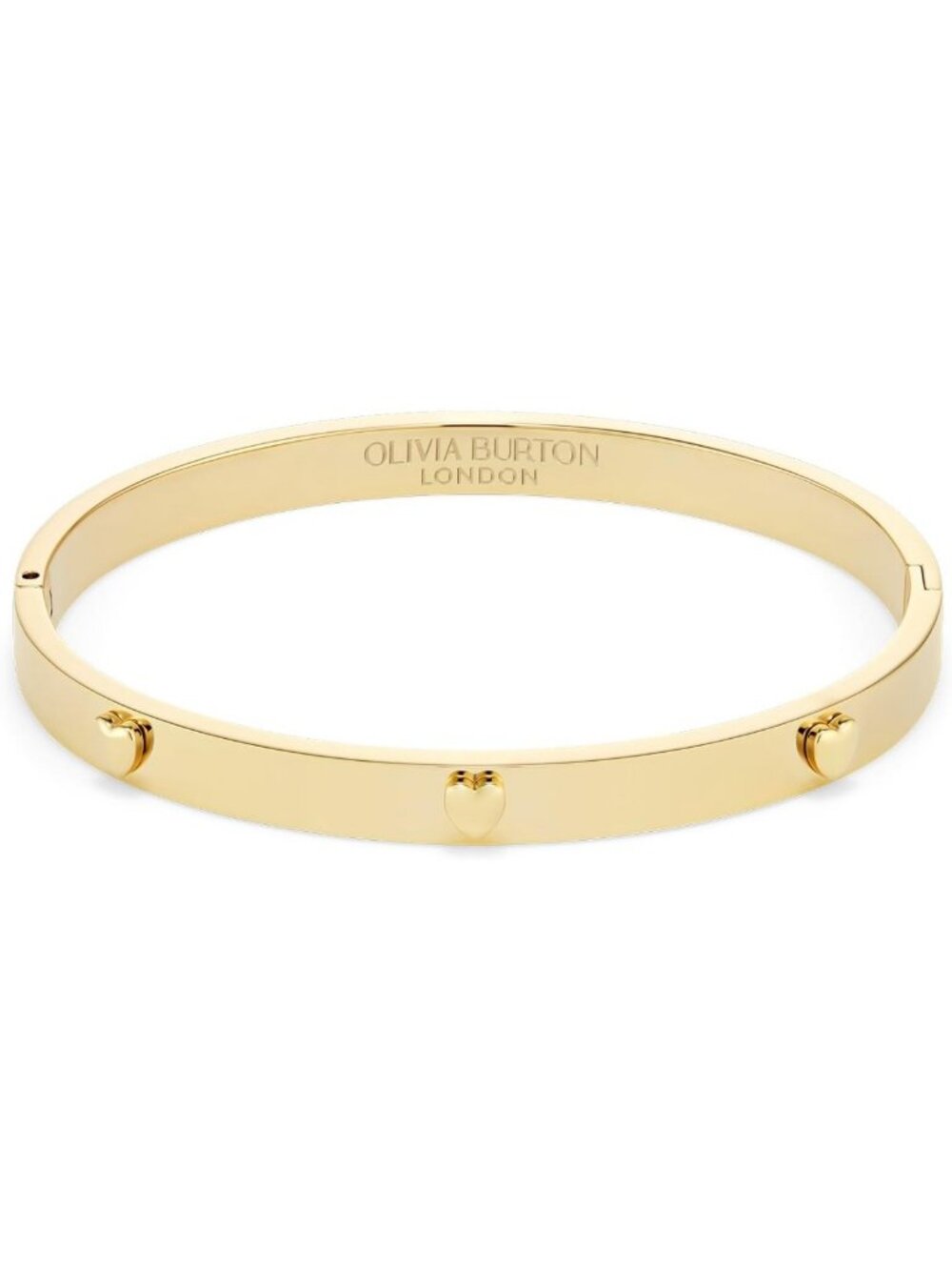 Chic Mini Heart Stainless Steel Bangle Bracelet for Women - Elegant Jewelry Gift